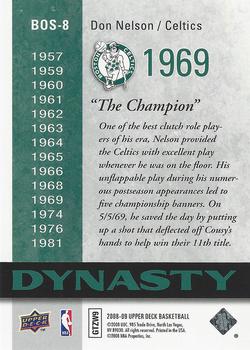2008-09 Upper Deck - Dynasty Boston Celtics #BOS-8 Don Nelson Back
