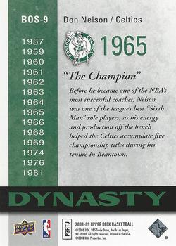 2008-09 Upper Deck - Dynasty Boston Celtics #BOS-9 Don Nelson Back
