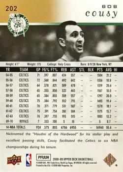 2008-09 Upper Deck - Electric Court Gold #202 Bob Cousy Back