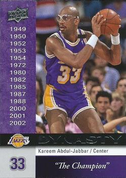 2008-09 Upper Deck - Dynasty Los Angeles Lakers #LAL-16 Kareem Abdul-Jabbar Front