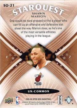2008-09 Upper Deck - StarQuest Un-Common #SQ-21 Shawn Marion Back