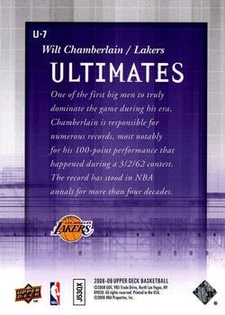 2008-09 Upper Deck - Ultimates #U-7 Wilt Chamberlain Back