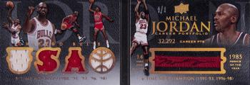 2008-09 Upper Deck Exquisite Collection - Hinged Cards #MJ10 Michael Jordan USA Front