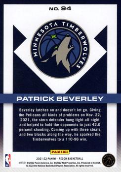 2021-22 Panini Recon - Holo #94 Patrick Beverley Back