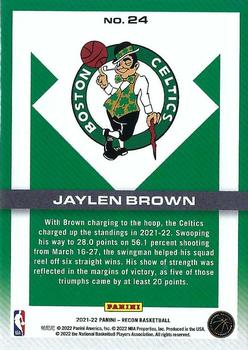 2021-22 Panini Recon - Holo Pink #24 Jaylen Brown Back