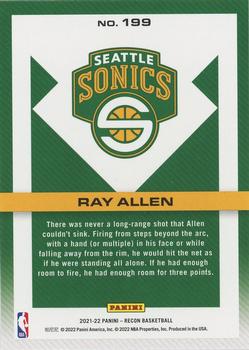 2021-22 Panini Recon - Holo Red #199 Ray Allen Back