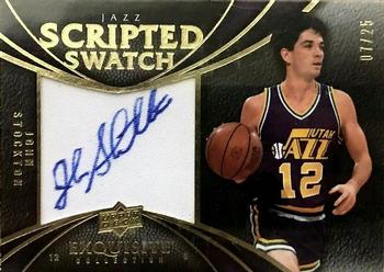 2008-09 Upper Deck Exquisite Collection - Scripted Swatches #SCRP-ST John Stockton Front