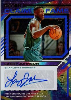 2021-22 Panini Recon - Claim to Fame Signatures Blue #CFS-LRJ Larry Johnson Front