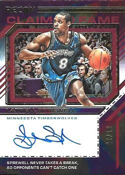 2021-22 Panini Recon - Claim to Fame Signatures Red #CFS-LSW Latrell Sprewell Front