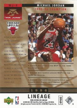 2008-09 Upper Deck Lineage - Mr. June #MJ-4 Michael Jordan Back