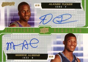 2008-09 Upper Deck MVP - Signatures Required #SR-AT Alando Tucker / Morris Almond Front