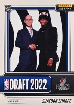 2022-23 Panini Instant NBA Draft Night #DN7 Shaedon Sharpe Front