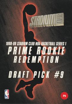 1998-99 Stadium Club - Prime Rookie Redemptions #NNO Draft Pick #9 Front