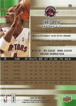 2008-09 Upper Deck MVP - Ultimate Victory #55 Chris Bosh Back