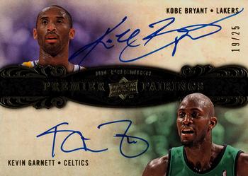 2008-09 Upper Deck Premier - Pairings Autographs #P2-GB Kobe Bryant / Kevin Garnett Front