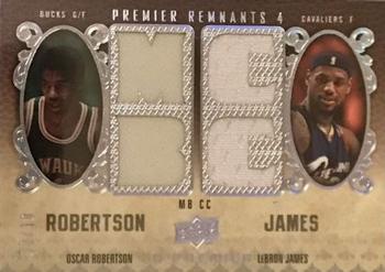 2008-09 Upper Deck Premier - Remnants Quad Team Initials #PR4-RJ Oscar Robertson / LeBron James Front