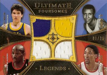 2008-09 Upper Deck Ultimate Collection - Ultimate Foursome Legends Jerseys #UFL-GSTB Jo Jo White / Chris Mullin / Clyde Drexler / Scottie Pippen Front