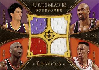 2008-09 Upper Deck Ultimate Collection - Ultimate Foursome Legends Jerseys #UFL-UJCB Karl Malone / John Stockton / Michael Jordan / Scottie Pippen Front