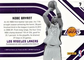 2009-10 Donruss Elite - ARCeologists Jerseys Prime #7 Kobe Bryant Back