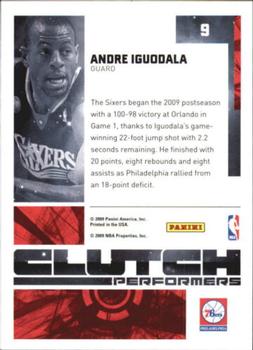 2009-10 Donruss Elite - Clutch Performers #9 Andre Iguodala Back