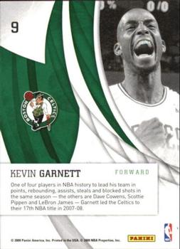2009-10 Donruss Elite - In the Zone #9 Kevin Garnett Back