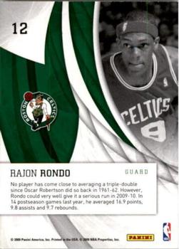 2009-10 Donruss Elite - In the Zone #12 Rajon Rondo Back