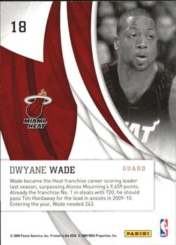 2009-10 Donruss Elite - In the Zone #18 Dwyane Wade Back