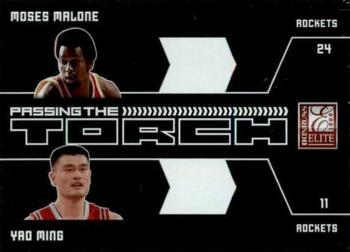 2009-10 Donruss Elite - Passing the Torch #5 Moses Malone / Yao Ming Front