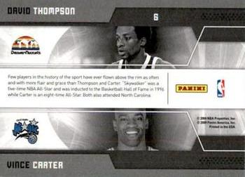 2009-10 Donruss Elite - Passing the Torch #6 David Thompson / Vince Carter Back
