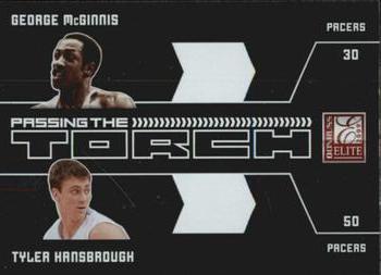 2009-10 Donruss Elite - Passing the Torch #14 George McGinnis / Tyler Hansbrough Front