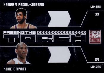 2009-10 Donruss Elite - Passing the Torch #15 Kareem Abdul-Jabbar / Kobe Bryant Front