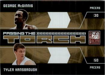 2009-10 Donruss Elite - Passing the Torch Gold #14 George McGinnis / Tyler Hansbrough Front