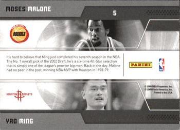 2009-10 Donruss Elite - Passing the Torch Green #5 Moses Malone / Yao Ming Back