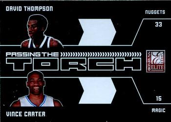 2009-10 Donruss Elite - Passing the Torch Green #6 David Thompson / Vince Carter Front