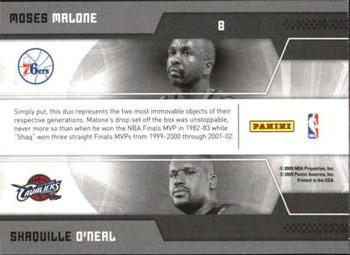 2009-10 Donruss Elite - Passing the Torch Green #8 Moses Malone / Shaquille O'Neal Back