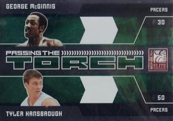2009-10 Donruss Elite - Passing the Torch Green #14 George McGinnis / Tyler Hansbrough Front