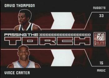 2009-10 Donruss Elite - Passing the Torch Red #6 David Thompson / Vince Carter Front