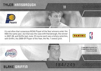 2009-10 Donruss Elite - Passing the Torch Red #11 Tyler Hansbrough / Blake Griffin Back