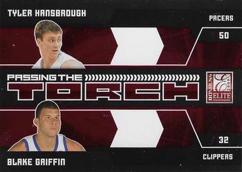 2009-10 Donruss Elite - Passing the Torch Red #11 Tyler Hansbrough / Blake Griffin Front