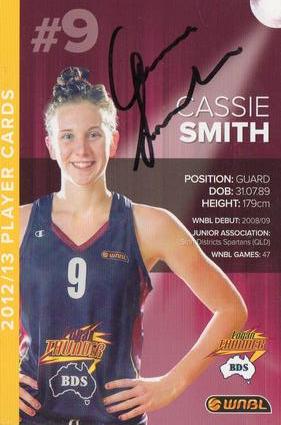 2012-13 WNBL Ambassadors #NNO Cassie Smith Front