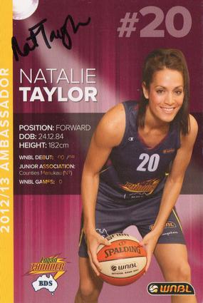 2012-13 WNBL Ambassadors #NNO Natalie Taylor Front