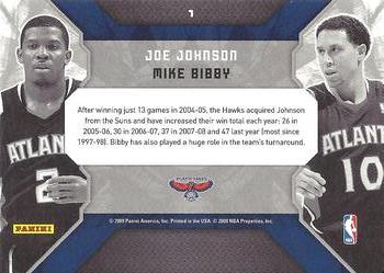 2009-10 Donruss Elite - Teamwork Combos #1 Joe Johnson / Mike Bibby Back