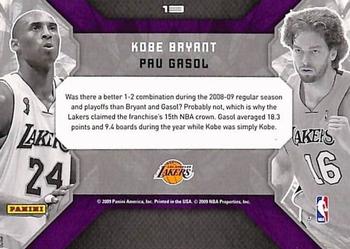 2009-10 Donruss Elite - Teamwork Combos #13 Kobe Bryant / Pau Gasol Back