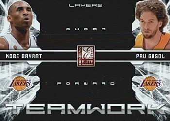 2009-10 Donruss Elite - Teamwork Combos #13 Kobe Bryant / Pau Gasol Front