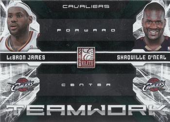 2009-10 Donruss Elite - Teamwork Combos Green #5 LeBron James / Shaquille O'Neal Front