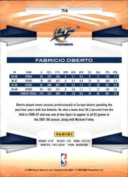2009-10 Panini - Glossy #74 Fabricio Oberto Back