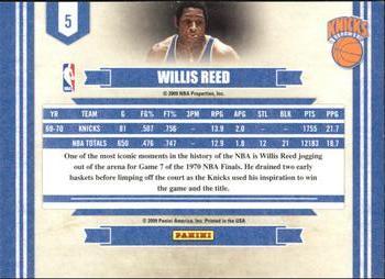2009-10 Panini - Legends of the Game Glossy #5 Willis Reed Back
