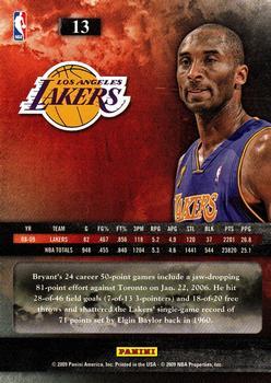 2009-10 Panini - The Franchise Glossy #13 Kobe Bryant Back