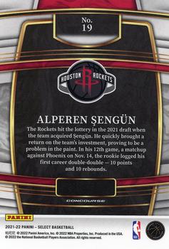 2021-22 Panini Select #19 Alperen Sengun Back