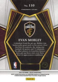 2021-22 Panini Select #110 Evan Mobley Back